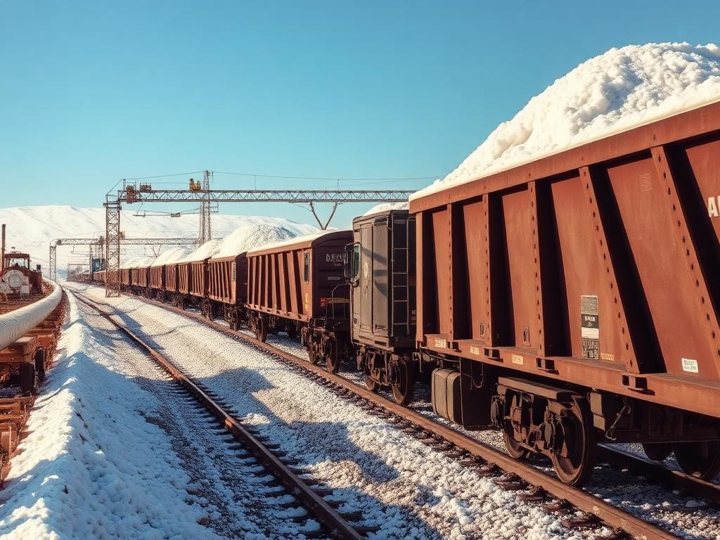Rail and truck logistics for salt